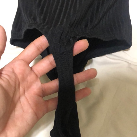 4 for $25 - Ribbed Black Bodysuit - Picture 6 of 6